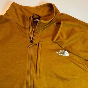 The North Face Mens Canyonland XXL Yellow Gold Fleece 1/2 Zip Pullover Jacket